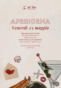 Apericena Maggio 2025